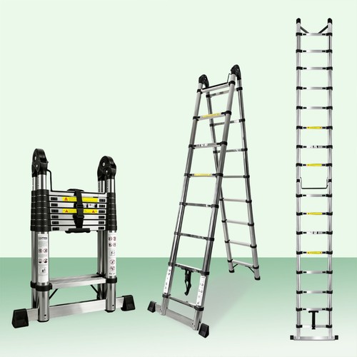 Edelstahl teleskopleiter - edelstahl,