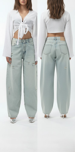 Damen distressed baggy jeans - damen,