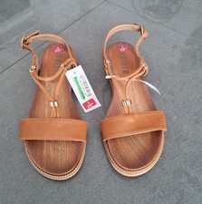 Piure Flache Damen Sandalen 37 Braun