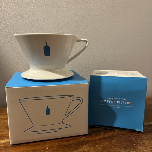 Blaue flasche kaffee tropfer - blaue,