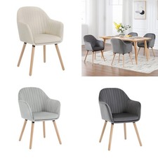 WOLTU 1/2/4/6x Esszimmerstuhl Küchenstuhl Wohnzimmerstuhl Armlehne Holzbeinen