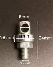 Strebenbolzen M 5 x 15 mm verzinkt, Bohrung 5mm, Gewindel.,=15mm, Fix Nippel,NOS
