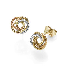 Paar Ohrstecker Kordel Knoten