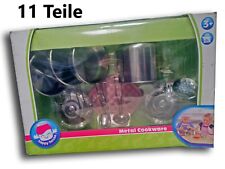 11 teiliges Kochgeschirr aus Metall - Kinderspielzeug ab 3 Jahre 