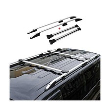 Dachreling + Dachträger SET für VW Caddy 2015-2020 L2 Langer Alu Silber 4tlg