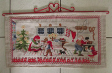 Adventskalender, handgestickt, Wandbehang