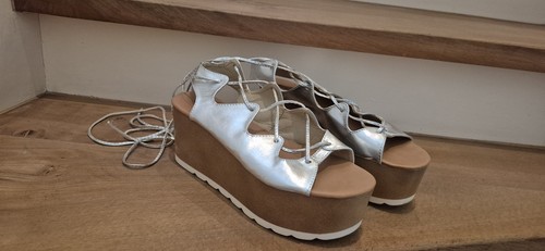 *GLAMOROUS*SANDALETTEN*SILBER*