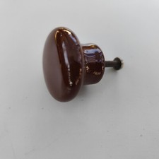 Keramik / Porzellan Möbelgriff  Schrankgriff   braun          F01