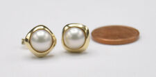Halb Perle Mabe Ohrstecker 585 Gold Neu wertig selten Edel