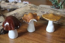 3er Set Pilze Kappe braun, aus