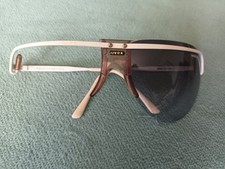 Vintage UVEX SportStyle 78 weiß Sonnenbrille Pornobrille Defekt Glas