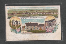 AK Lithographie Wehrda Haunetal bei Fulda- Gasthaus sowie weitere Gebäude 1904!