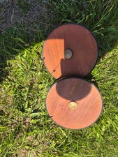 2 x Holzrollen für Sonnenliege  Massivholz Teak Gartenliege Holz 205 mm x 27 mm