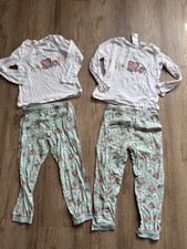 2 Stück H&M Schlafanzug Pyjama Gr. 110/116 Paket