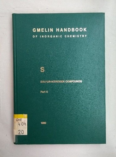 Gmelin handbook inorganic - handbook, of