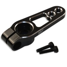 CNC Alu Servo Servohorn Servohebel Futaba Align Savöx 25T schwarz