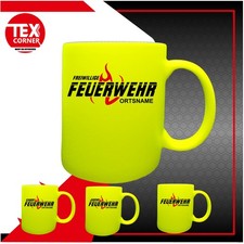 Feuerwehr Tasse Neongelb -