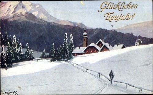 Künstler mailick dorf im - ak, mailick,