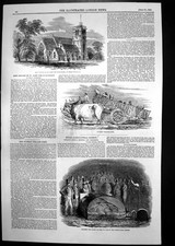 Alter Gujerat Dorfwagen Dampfschiff Explosion Bristol Arch Chester 185 viktorianisch