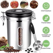 1,8L Edelstahl Kaffeedose Luftdicht Vorratsdose Kaffeebohnen Behälter Aromadose