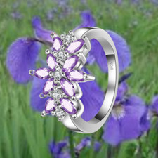 Ring - Zirkonia lila -