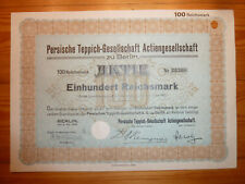 D: Persische Teppichgesellschaft, Berlin, 1926, 100 RM, TEPPICHE*