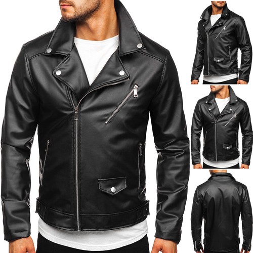 Kunstlederjacke bikerjacke - kunstlederjacke,
