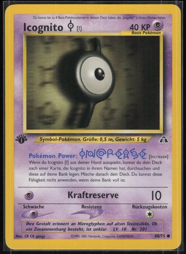 Pokemon karte icognito neo - karte,