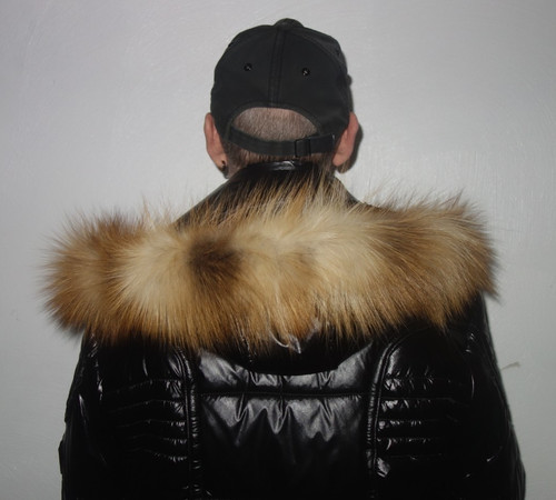 Fox fur collar real - fox,