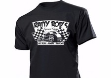 Ratty Rods Speed Shop T-Shirt Rat Rod Rockabilly Kustom Car V8 Big Block Hot Rod