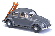 Busch 52965 - 1:87 H0  -  VW Käfer 1200 Ovalfenster mit Skiträger grau NEU OVP