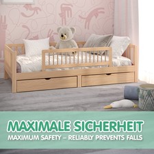 Bettgitter Kinder Bettgitter Baby Bettschutzgitter klappbar Massivholz weiss