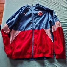 Fc Hansa Rostock Jacke Retro Neu Blau Weiß Rot Fußball Gr. XXL Wie Neu