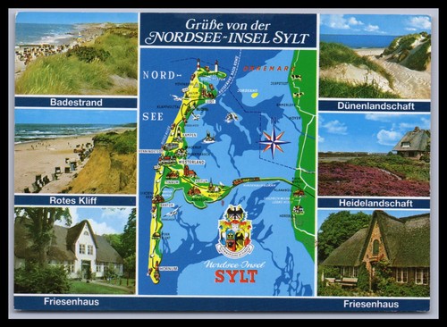 Ansichtskarte nordsee insel - ansichtskarte, nordsee-insel