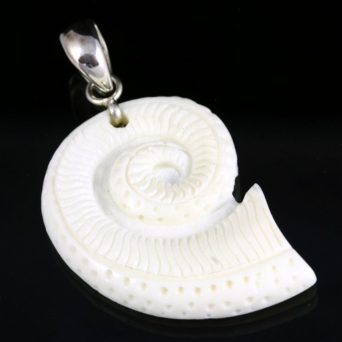 Muschel schnecke echt - schnecke, silber