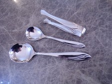 WMF Modell SINFONIA Sahnelöffel / Zuckerlöffel / Zuckerzange Cromargan TOP!