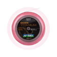 Yonex BG65 Titanium Badmintonsaite 200 m Rolle Pink