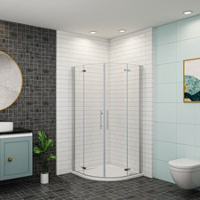 90x90 80x80 Duschkabine Viertelkreis Runddusche Falttür Drehtür Duschabtrennung