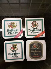 4 Bierdeckel  Dingslebener Edel-Pils Privatbrauerei Metzler Dingsleben Thüringen