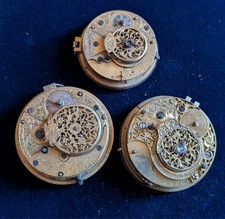 3 Uhrwerke Spindeltaschenuhr