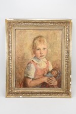 C25P51- Oskar H. Hagemann (1888-1985) Gemälde Mädchenporträt sign. dat. 1961