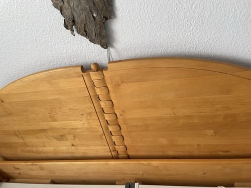 Massivholz bettrahmen natur - bettrahmen,