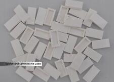 40 x LEGO® STEINE 1 x 2 NOPPEN GLATT FLIESE FLIESEN 3069 NEU WEISS