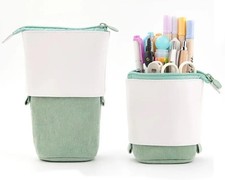 Teleskop-Stifte -Halter  Kunstleder Organizer Schulbedarf Büro Freizeit Mint