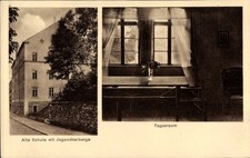 Ak Schöneck im Vogtland, Alte Schule, Jugendherberge, Tagesraum - 4738770