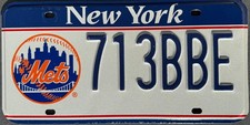 USA Nummernschild + NEW YORK METS BASEBALL MLB + US Kennzeichen Schild