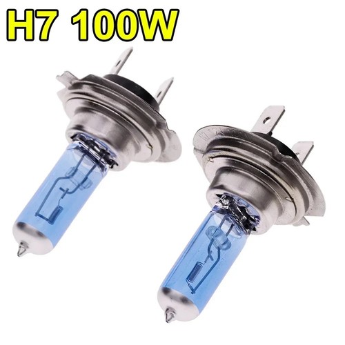 100w halogen lampen - 2x, h7