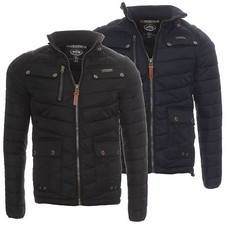 Geographical Norway Herren Winter Jacke Steppjacke Argent Schwarz Navy