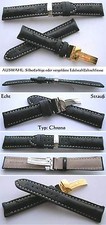 ECHT STRAUSS FALTSCHLIESSENUHRBAND FÜR CHRONOGRAPH SCHWARZ FALTSCHLIESSE Auswahl