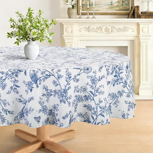 Tischdecke rund 152cm blumen - rund,